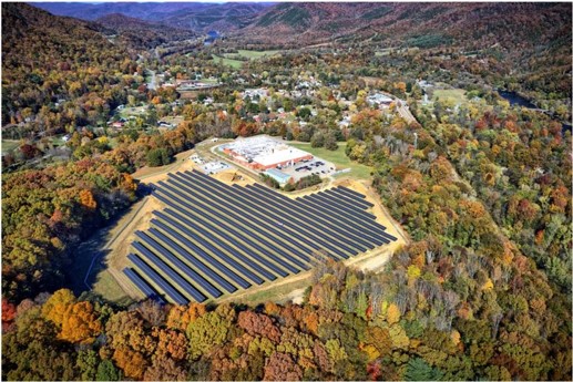 A bird's-eye view of the Hot Springs Microgrid.